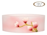 Świeca Magnolia Lampion Łezka - Biały/Różowy