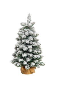 Choinka Jodła w Donicy  z Jutą Śnieżona Wycinka - 30cm 