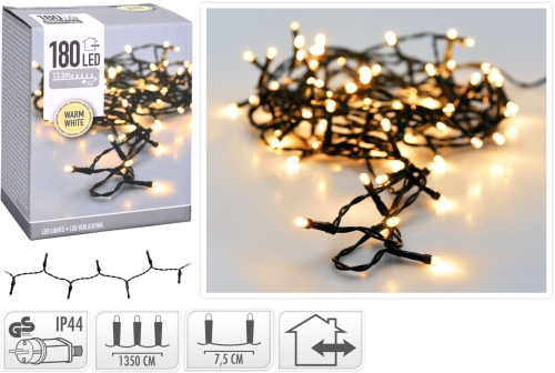 Łańcuch Świetlny LED 180 Diod - Ciepły Biały