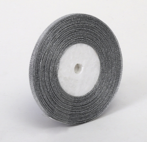 Wstążka Metaliczna 6mm 27mb - Srebrny