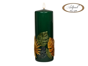 Świeca Nature Słupek 7 x 20cm - Zielony