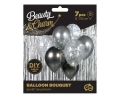 Balony Zestaw 7szt - Srebrny/Szary