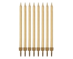 Świeczki Urodzinowe 10cm kpl. 8szt - Złoty