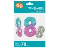 Balon Foliowy Cyfra 8 Kosmos 