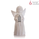 Świeca Bethlehem Angel 17cm - Biały/Srebrny