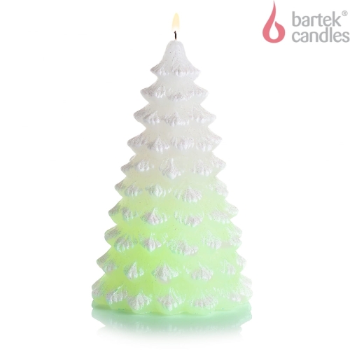 Świeca Choinka z Diodą 12,5 x 20cm - Biały
