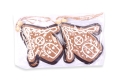 Zawieszka Świąteczna z Filcu Domek z Piernika 8,5cm kpl. 4szt - Brązowy