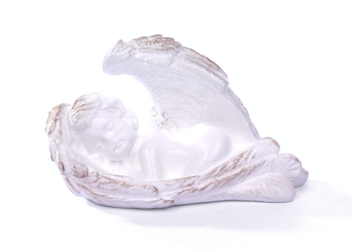 Anioł Gipsowy Leżący w Skrzydłach 12cm