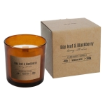 Świeca Zapachowa w Szkle Drewniany Knot 300g - Liść Laurowy/Jeżyna