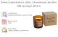 Świeca Zapachowa w Szkle Drewniany Knot 300g - Liść Laurowy/Jeżyna
