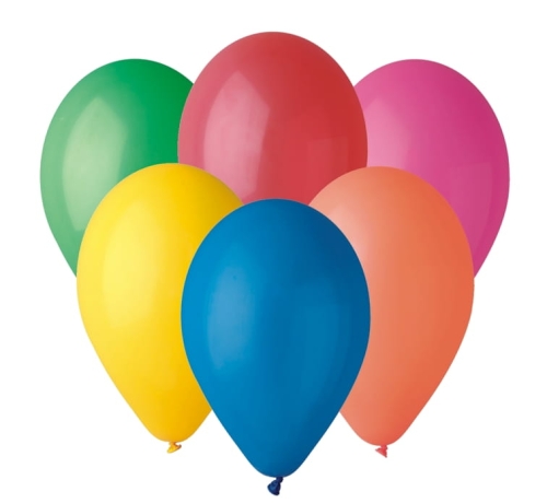 Balony Lateksowe Kolorowe 25cm kpl. 50szt 
