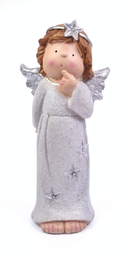 Figurka Ceramiczna Anioł LED Biały 52cm - 3 wzory 