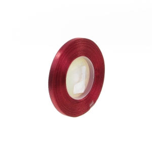 Wstążka Satynowa 6mm 32mb - Bordowy Nr 48