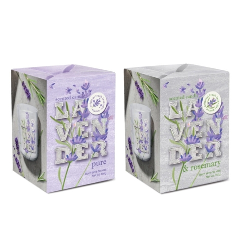 Świeca Zapachowa w Szkle Lavender 150g - 2 wzory