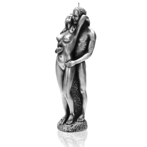 Świeca Zakochana Para 28,5cm - Srebrny