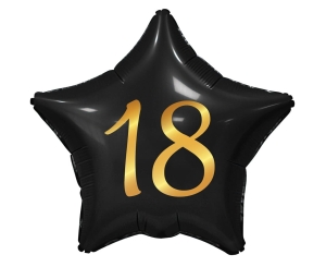 Balon Foliowy Gwiazda 18 - Czarny