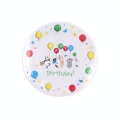 Talerzyki Papierowe Baloniki Happy Birthday 23cm kpl. 10szt 