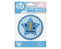 Balon Foliowy 1st Birthday - Niebieski