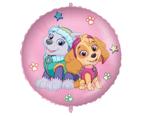 Balon Foliowy Okrągły Psi Patrol Sky and Everest  43cm