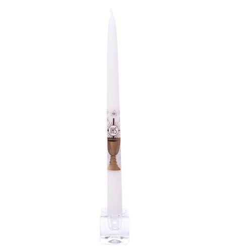 Świeca Szpic I Komunia Św. 28cm kpl. 12szt - Biały