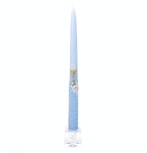Świeca Szpic I Komunia Św. Karpatka Aplikacja 28cm kpl. 10szt - Niebieski