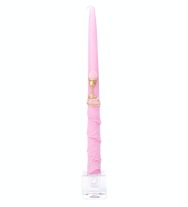 Świeca Szpic I Komunia Św. Kora Aplikacja 28cm kpl. 10szt - Różowy