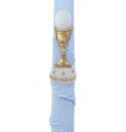Świeca Szpic I Komunia Św. Kora Aplikacja 28cm kpl. 10szt - Niebieski
