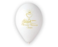 Balony Komunijne z Nadrukiem kpl. 25szt - Biały