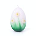 Świeca Jajko Stokrotka 14,5cm - Biały/Zielony