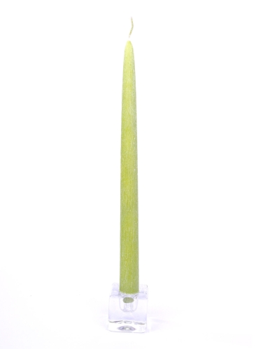 Świeca Drapana z Brokatem 29cm kpl. 10szt - Seledynowy