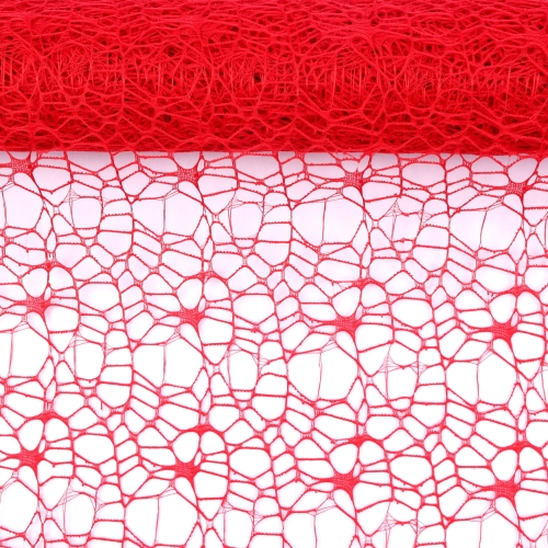 Siatka Koronkowa 50cmx4,5m - Czerwony