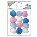 Pompony Akrylowe 4cm kpl. 12szt 4 kolory