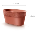 Doniczka Plastikowa Furu Owal 27,5 x 14,5cm - Miedziany