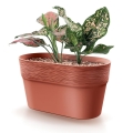 Doniczka Plastikowa Furu Owal 27,5 x 14,5cm - Miedziany