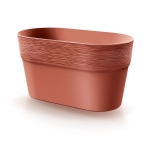 Doniczka Plastikowa Furu Owal 27,5 x 14,5cm - Miedziany