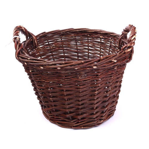 Kosz Wiklinowy Gospodarczy Duce 35x25cm - Ciemny Brązowy