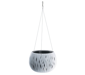 Doniczka Plastikowa Wisząca Sandy Bowl 24cm - Jasny Szary