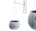 Doniczka Plastikowa Wisząca Sandy Bowl 24cm - Jasny Szary