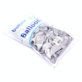 Balony Lateksowe Glossy Srebrne kpl. 100 sztuk - Srebrny