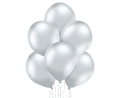 Balony Lateksowe Glossy Srebrne kpl. 100 sztuk - Srebrny