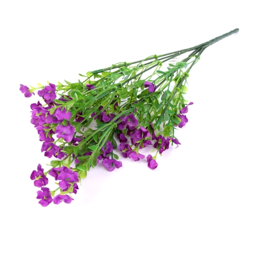Bukszpan Bukiet z Kwiatkami 28cm - Zielony/Fioletowy