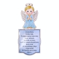 Anioł Drewniany z Modlitwą do Zawieszenia 27cm - 3 kolory