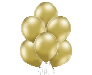 Balony Lateksowe Glossy Złote kpl. 100 sztuk - Złoty