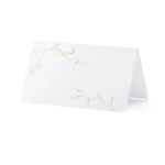 Wizytówki Papierowe na Stół 9,5 x 5,5cm kpl. 10szt - Złote Gałązki