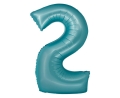 Balon Foliowy  Cyfra 2 76cm- Jasny Niebieski