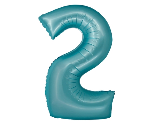 Balon Foliowy  Cyfra 2 76cm- Jasny Niebieski