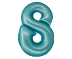 Balon Foliowy Cyfra 8 76cm - Jasny Niebieski