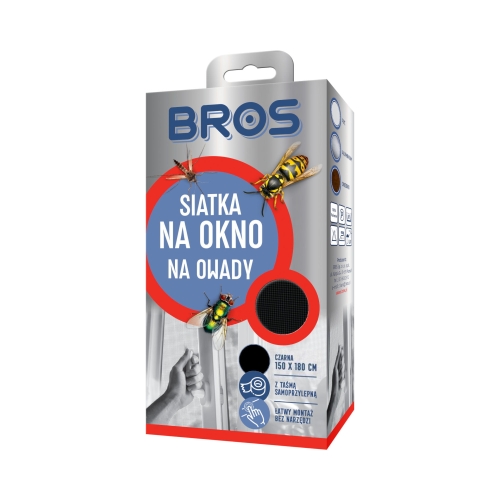Bros Siatka na Okno Czarna 150x180cm