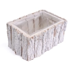Osłonka Dekoracyjna z Kory 20x24cm - Biały