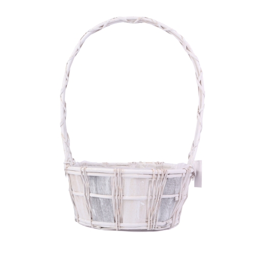 Osłonka Koszyk  z Pałąkiem 27cm - Biały